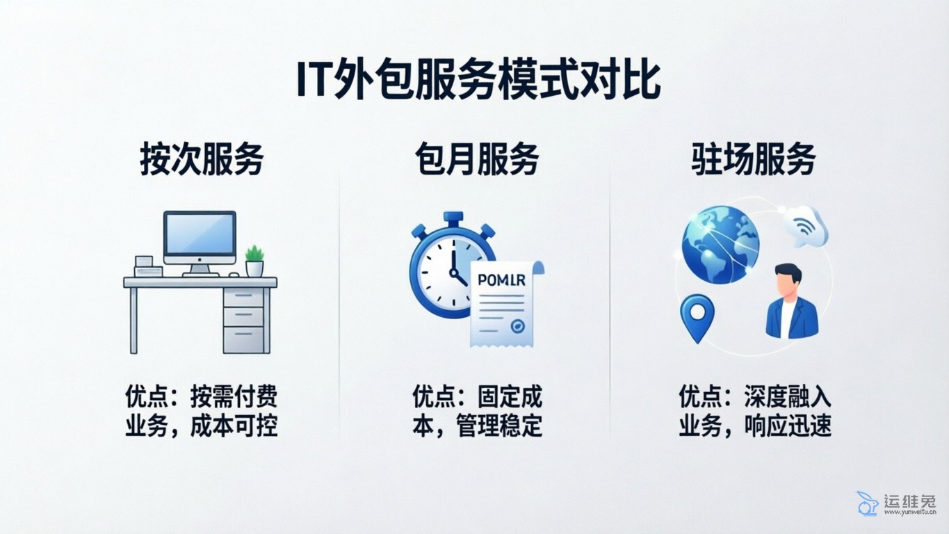 IT外包公司怎么选？对比按次、包月、驻场服务的优缺点